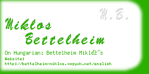 miklos bettelheim business card